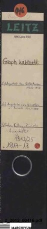 Kaufangebote für das Graphische Kabinett von der Kunsthandlung Hans Goltz, München und von Salon Bollag, Zürich, sowie von Künstlern und Privatpersonen