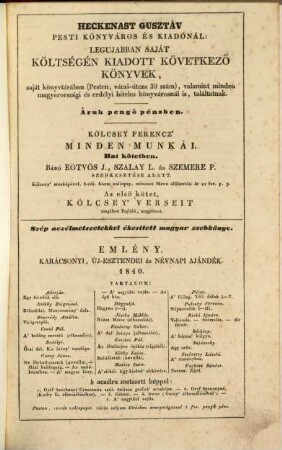 Budapesti árvízkönyv : Heckenast Gusztáv kiadókönyváros urnak baráti ajándékul, 4. 1839