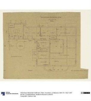 Wohnhaus Alexander Hoffmann, Wien, Grundriss, Lichtpause