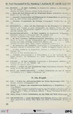Alte Graphik (Nr. 1097-1248)