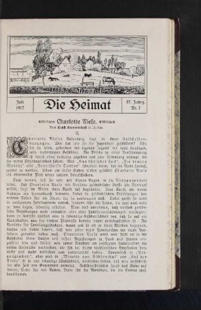 Juli 1917, 27. Jahrgang, Nr. 7