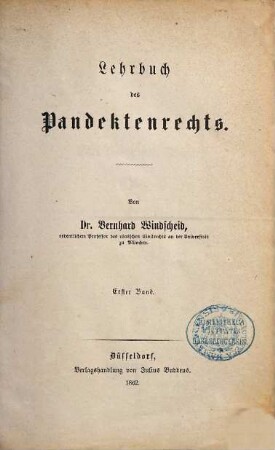 Lehrbuch des Pandektenrechts, 1