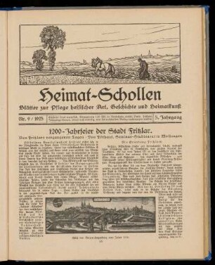 Heimat-Schollen 5. Jahrgang, Nr. 9, 1925