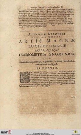Liber Nonus: Cosmometria Gnomonica