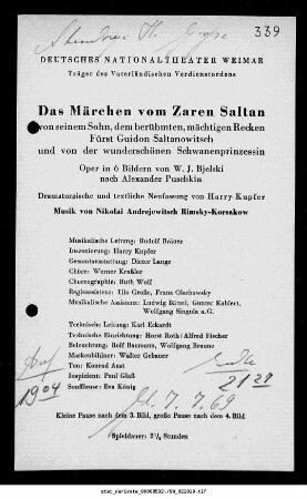 Das Märchen vom Zaren Saltan [...]