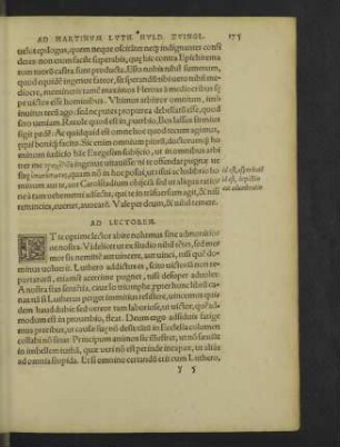 Ad Lectorem.