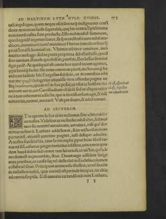 Ad Lectorem.