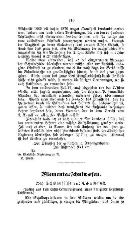 Schulaufsicht und Schulbesuch : Elementarschulwesen