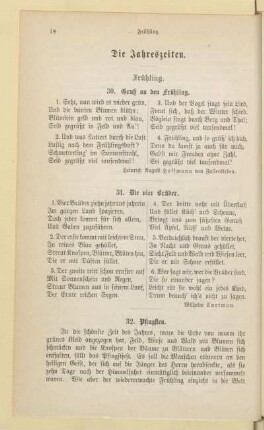 Die Jahreszeiten
