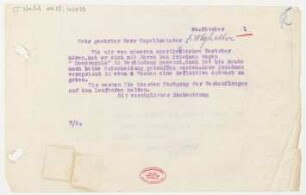 Brief an Ignaz Waghalter : 20.10.1921
