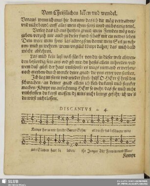 Kommt her zu mir spricht Gottes Sohn / Ach Herr du allerhöchster Gott