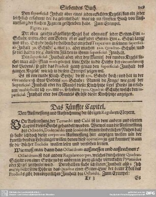 Das Fünffte Capitel. Von Außmessung und Außrechnung der übrigen Regularen Cörpern.
