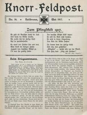 16.1917: Knorr-Feldpost