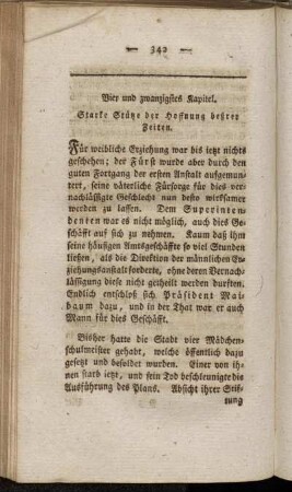 Vier und zwanzigstes Kapitel. Starke Stütze der Hoffnung beßrer Zeiten.