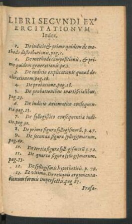 Libri Secundi Exercitationum