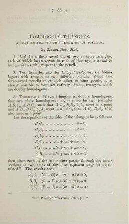 Homologous triangles.