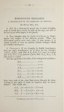 Homologous triangles.