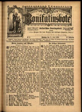 Ausgabe vom Sonntag, den 21. Juni 1896.