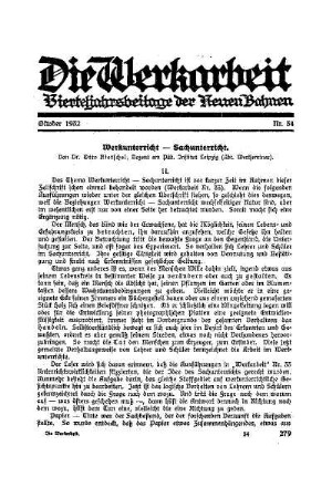 Werkunterricht - Sachunterricht