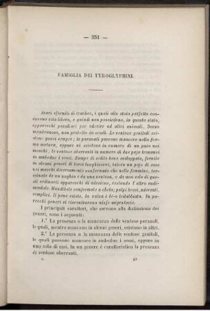 Famiglia Dei Tyroglyphini.