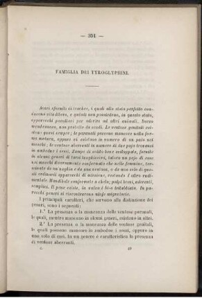Famiglia Dei Tyroglyphini.