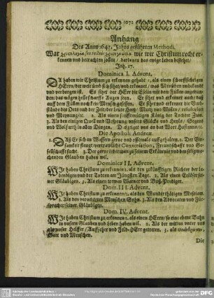 Anhang, Des Anno 1643. geführten Methodi