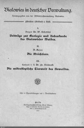 5: Beiträge zu Geologie und Bodenkunde des Bialowieser Waldes