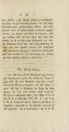 VII. Abtheilung