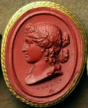 Profilkopf des Bacchus (Daktyliothek, Das Alterthum nach Lippert und Visconti)