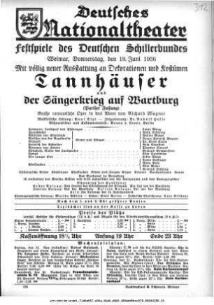 Tannhäuser und Der Sängerkrieg auf Wartburg