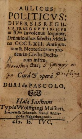 Aulicus Politicus