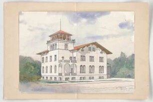 Thiersch, Friedrich von; München, Romanstr. 13; Villa von Hösslin - Perspektive