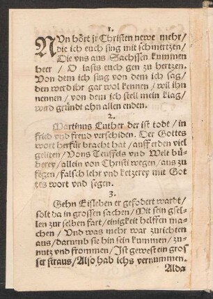 NVn hört jr Christen newe mehr/ || die ich euch sing mit schmertzen. ||