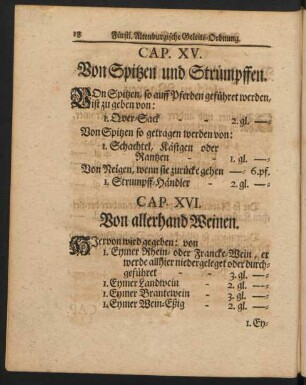 Cap. XVI. Von allerhand Weinen
