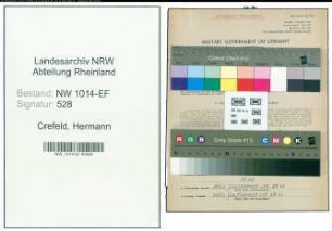 Entnazifizierung Hermann Crefeld , geb. 23.07.1882 (Stuckateur)