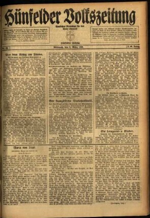 Ausgabe vom Mittwoch, den 03. März 1920.
