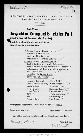 Inspektor Campbells letzter Fall (Heiraten ist immer ein Risiko)
