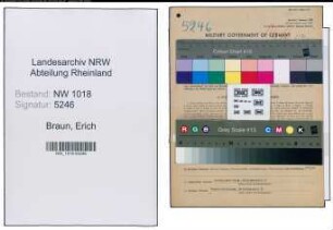 Entnazifizierung Erich Braun , geb. 02.03.1899 (Kaufmann)