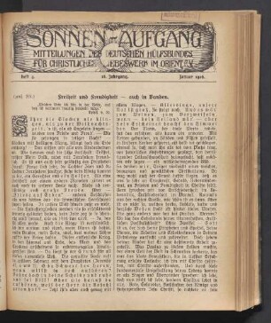 Heft 4. 18. Jahrgang. Januar 1916