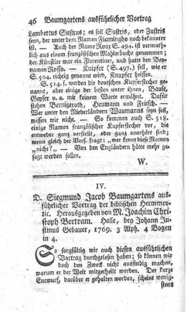 Ausführlicher Vortrag der biblischen Hermeneutik.