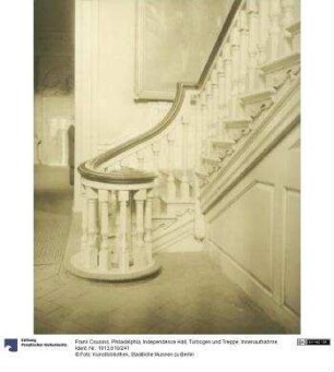 Philadelphia, Independence Hall, Türbogen und Treppe, Innenaufnahme