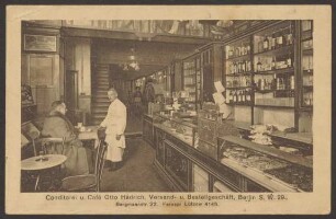 Ansichtskarte "Conditorei u. Café Hädrich", Bergmannstraße 22