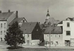 Rochlitz, Blick von der Brücke zur Kunigundenkirche
