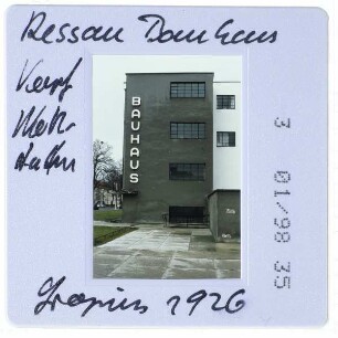 Dessau, Bauhaus : Werkstattgebäude, Südfassade