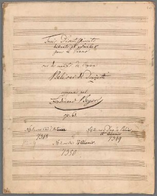 "3 Divertimentos - pf; op. 61". - BSB Mus.Schott.Ha 7506-3