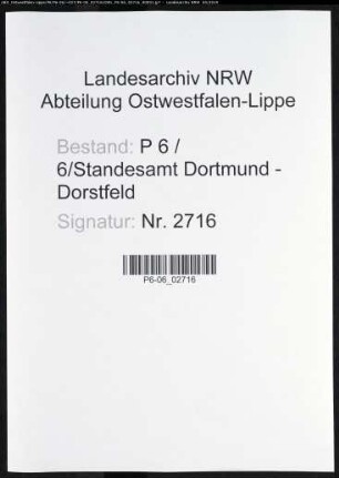 Sterberegister Standesamt Dortmund-Dorstfeld (III)