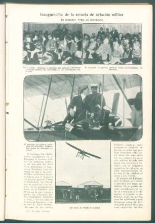 Inauguración de la escuela de aviación militar
