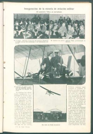 Inauguración de la escuela de aviación militar