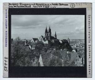Meißen, Dom,Meißen, Albrechtsburg : Fernsicht von SW