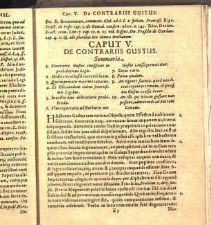 Caput V. De Contrariis Gustus.